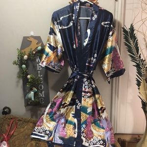 Silk bath robe